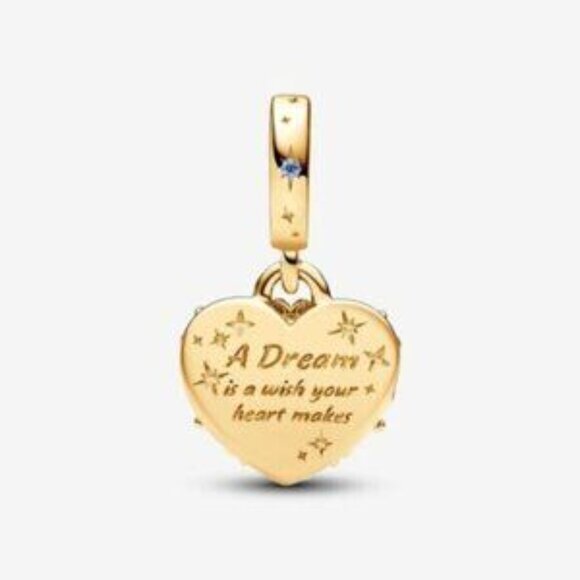 Pandora Cinderella's Carriage & Heart Double Dangle Charm - Picture 3 of 3